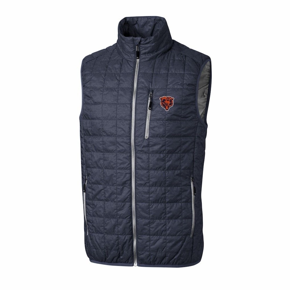 Chicago Bears Men's Medium Cutter & Buck PrimaLoft Full Zip Quilted Puffer Vest